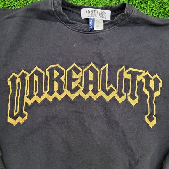 Unreality Sweatshirt Womens Medium 22x22 Baggy Boxy - Picture 12 of 13